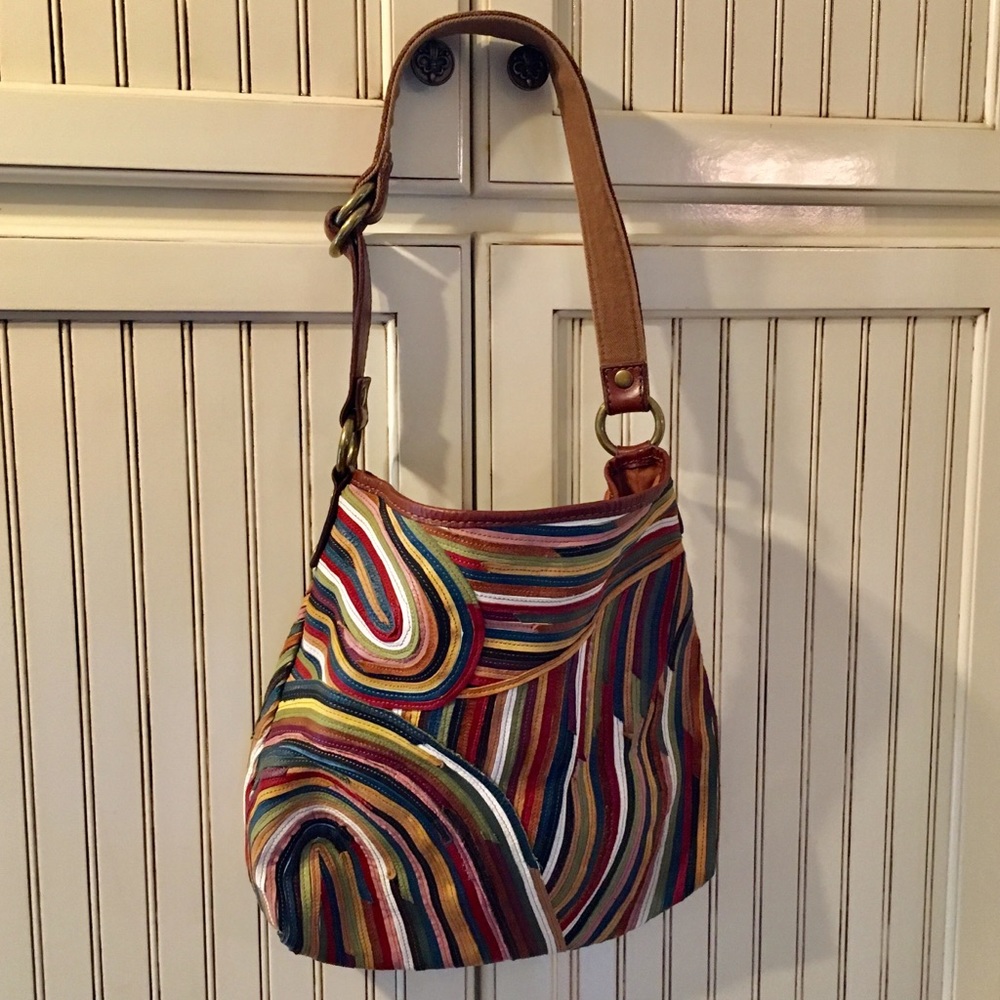 Lucky Brand Multi-Colored Leather Hobo